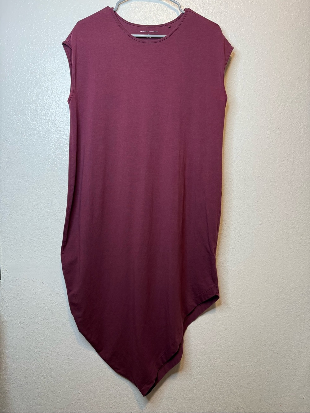 Universal Standard Iconic Geneva Burgundy Asymmetrical Dress Size XS Petite